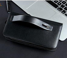 High Grade Genuine Leather Men s Clutch bag Large Capacity Business Men Handbags Double Zipper With