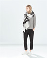 2014 New ZA oversized brand Scarf Woman s Winter Warm Shawl acrylic Thicken Cape Gift Free