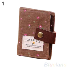 20 Slots Floral Credit ID Card Wallet Purse Holder Pouch Coin Bag Storage 1JX1