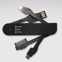 Usb Cable for Iphone Samsung Data Line Laptop Phone Micro Usb Swiss Army Knife Mobile Phone Flex Cables Charging Line SL122