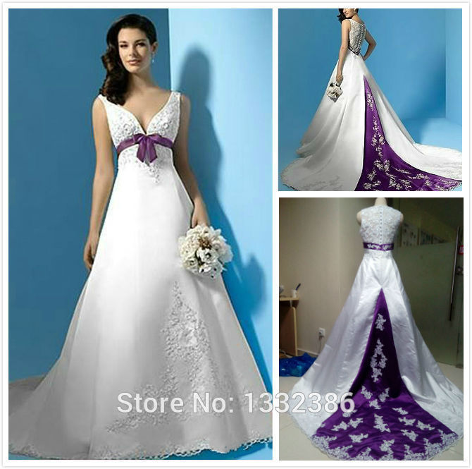 purple wedding dress