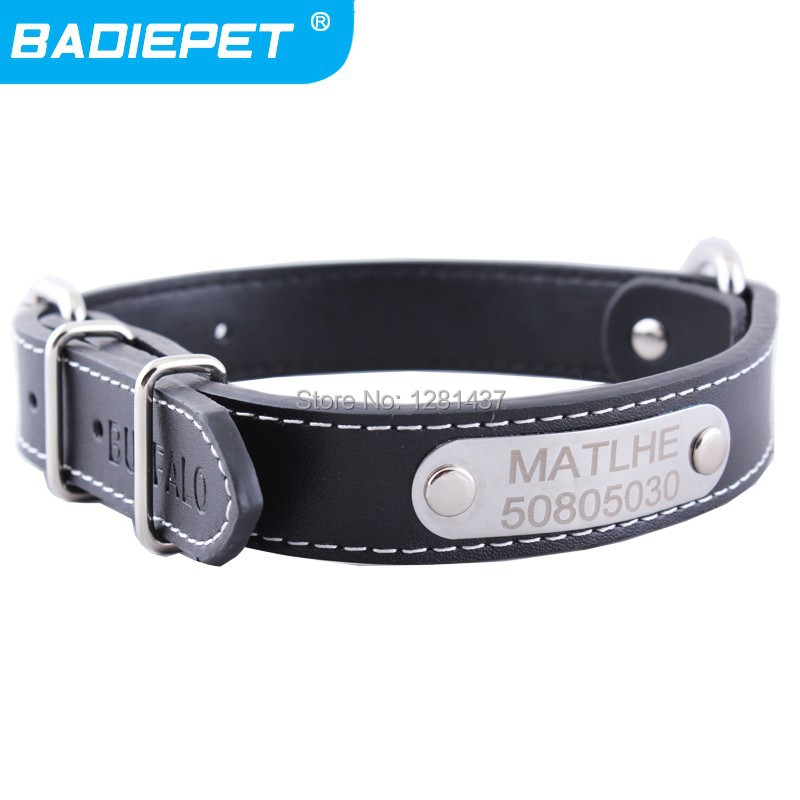 Aliexpress.com Comprar Venta al por menor de Cuero de la Vaca Real Grabado Nombre Collar de Perro Tag DIY! (Grabado gratuito nombre de la mascota,