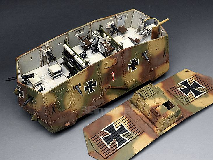 MENG assembled model TS-017 tanks Kingdom German A7V tank mobile fortress