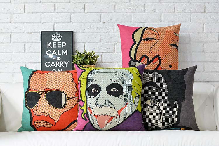 Free Shipping Artistic Modern Pope Decorative Pillow Covers