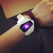 Korea Colorful lights LED Luminous LED watch Korean fashion Harajuku Lovers jelly watch male and female