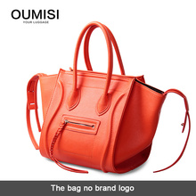 Hot Selling Women Classic Luxury PU Leather Smiling Face Bag Chamois Handbags Bat Wings Lady Smiley Tote Phantom Famous Purse LH