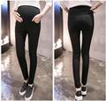 Maternity Clothing Pants Autumn Winter Black Plus Size Velvet Adjustable Waist Pregnant Women Pants Ankle Length