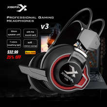 Black White New Arrival Gaming headphones Xiberia V3 Stereo Headset Microphone HOT for PC Game LOL CS FPS Battlefield 3