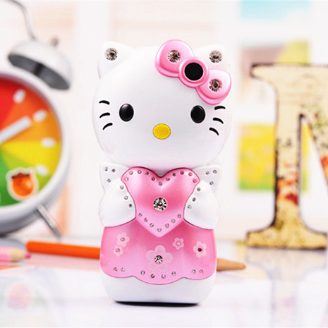 Cute Hello Kitty Power Bank Mobile Phone K689 Mini Bar Cell Phone Girl Phone Children Phone