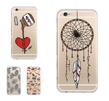Glossy Designer Chocolate Nutella Heart and Dream Catch Pattern Mobile Phone Case For iphone 6 6S