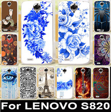 High Quality lenovo s820 Painted Hard Housing Case PC Transparent Protect Cover Skin case For Lenovo s820 phone cases bags
