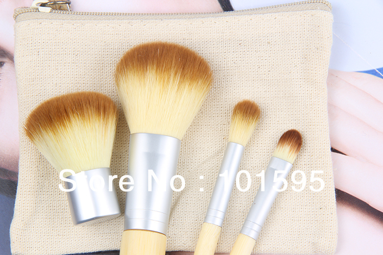 Hot sale Fashion 4pcs set 4 pcs BAMBOO Portable Makeup Brushes Make Up Make up Brush