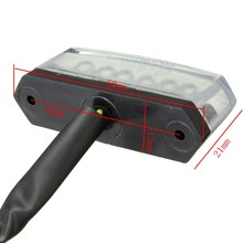 Universal 6 LED Motorcycle 12V Rear Number License Plate Light Red Lamp E mark E11 SAE