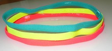 10 pieces lot Sports Elastic Headband Football Softball Rubber Plastic Silicone Hair Band Bandage On
