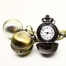 Hot retro ball gun shade alloy creative personality fashion necklace quartz pocket watch XH116