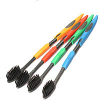 2014 Hot Sell 4PCS Double Ultra Soft Toothbrush Bamboo Charcoal Nano Brush Oral Care ST1