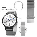 For Apple Huawei Watch 18mm Magnetic Milanese Loop Stainless Steel Magnet Closure Lock Bracelet Strap Or