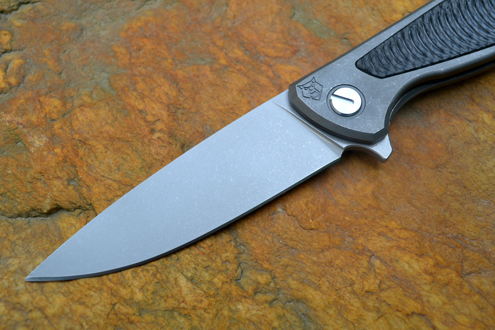 Shirogorov 95 folding Knife top quality hunting pocket knife stonewashed blade Titanium handle survival camping hunting