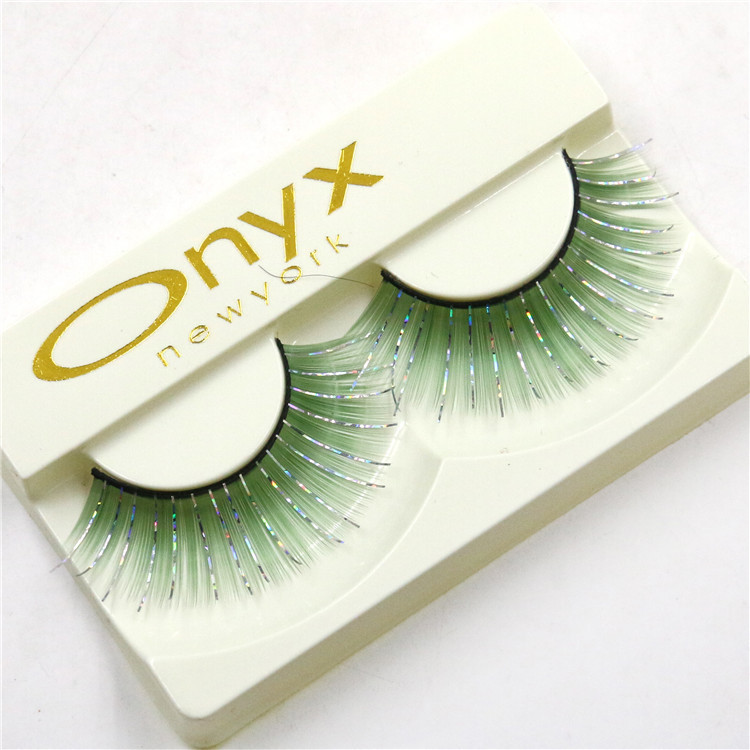 Buy Green Colorful False Eyelashes High Quality False