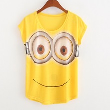 2016 Summer Style Hot Sale Casual T Shirt Women Print Minions Fashion T-shirts Short Sleeve Tops Loose Casual Tees Clothing