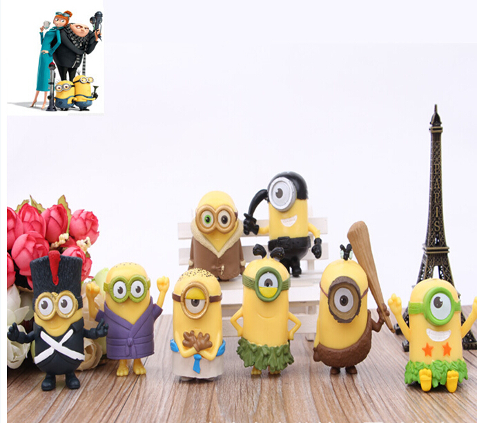 2015 New 8pcs/lot Minions New Model Cosplay Soldie...