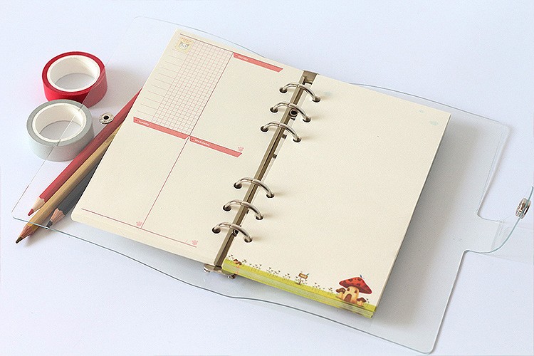 Colorful Spiral Notebook Filler Paper Refill Insert A5 A6 A7 Size