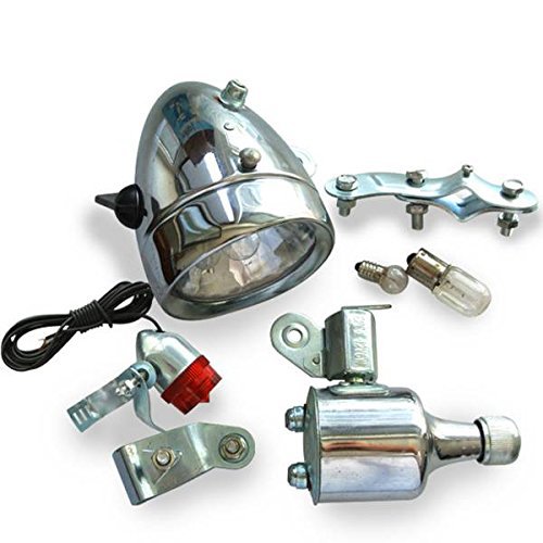 12V 6W Motorized Bicycle Head Tail Lamp Friction Generator Dynamo Light