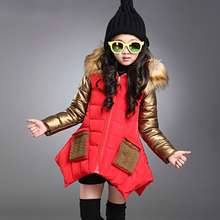 Fashion parkas girl clothing brand kid clothes winter multicolor children outerwear coats princess girls jacket children
