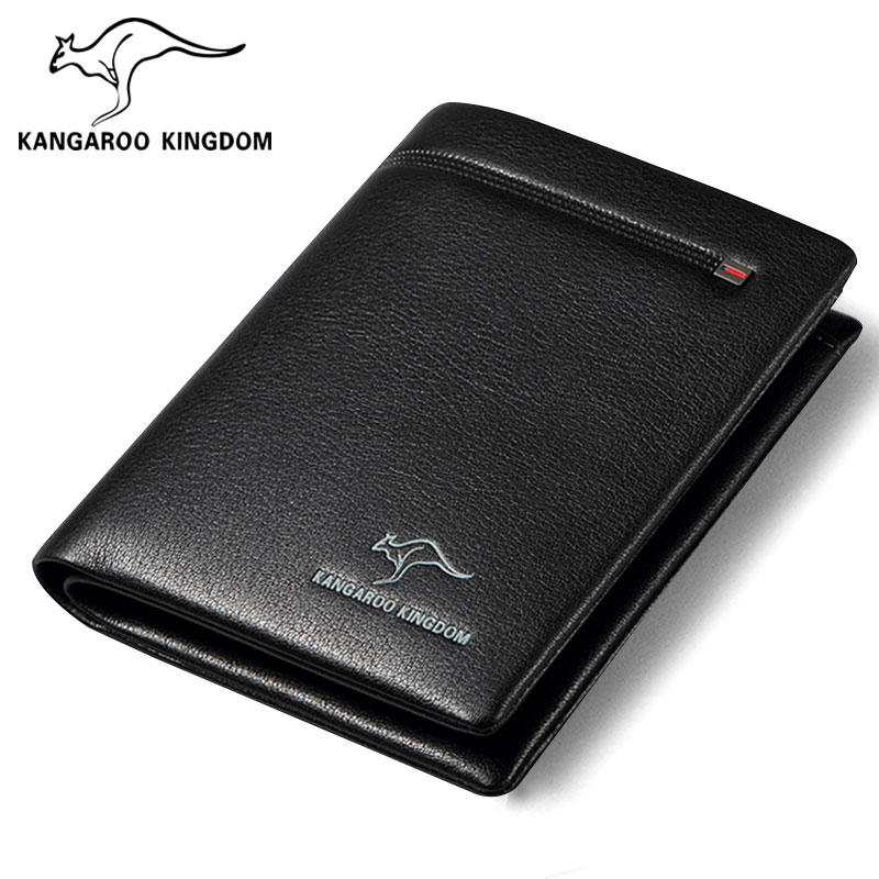 2014 fashion men   kangaroo wallet male short design genuine leather male wallet first layer of cowhide zipper wallet