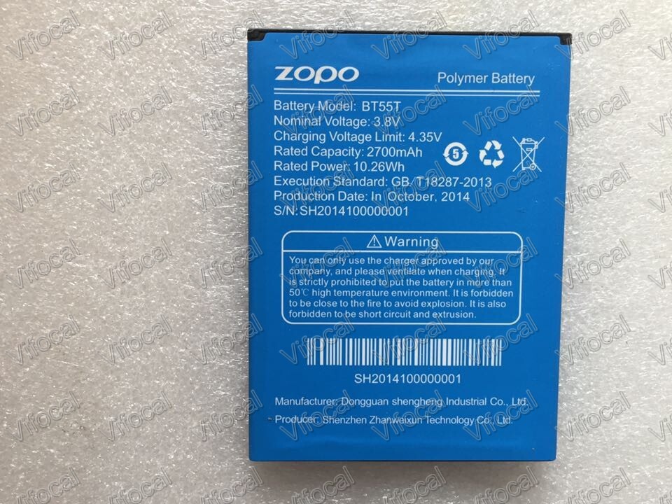 ZOPO ZP999 battery New 100 BT55T 2700mAh Original Batterij for ZOPO ZP999 Mobile Phone Free Shipping