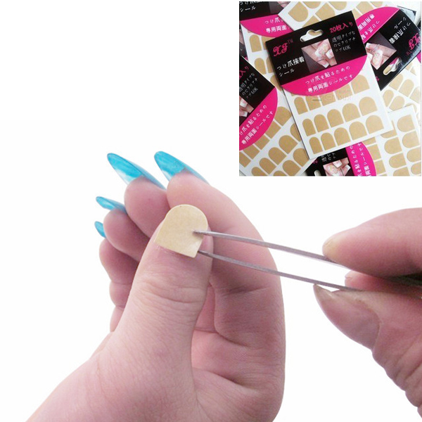 With Track Number Free Shipping Cute Sticky False Nail Tips Double Sided Adhesive Tapes Stickers Fingernail