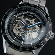 Tira ganador mecánico automático del reloj de la tendencia de mens ocasional del reloj de recorte jwh035 deportes