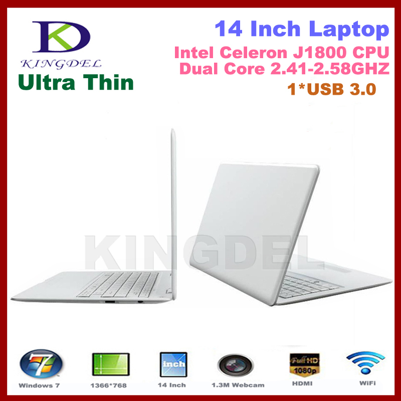 14 inch Laptop Computer Notebook Intel Celeron J1800 Dual Core 2 41 2 58GHz 4GB RAM