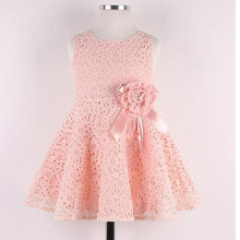 Baby Girls Princess Tutu Dress Kids Baby Flower Lace Party Formal Dresses Sundress To 2-7Y