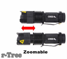 cree q5 led flashlight 7W high power mini zoomable 3 modes waterproof glare torch lamp flash light penlight 14500 /AA FL0203