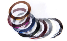 10pcs 2015 New Mixed Color DIY Nails Tips Nail Rolls Striping Line Tape Nail Art Decoration