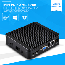 2015 factory newest mini computer x-29 J1800 dual lan thin client 4g ram 8g ssd fanless all-powerful linux industrial pc box