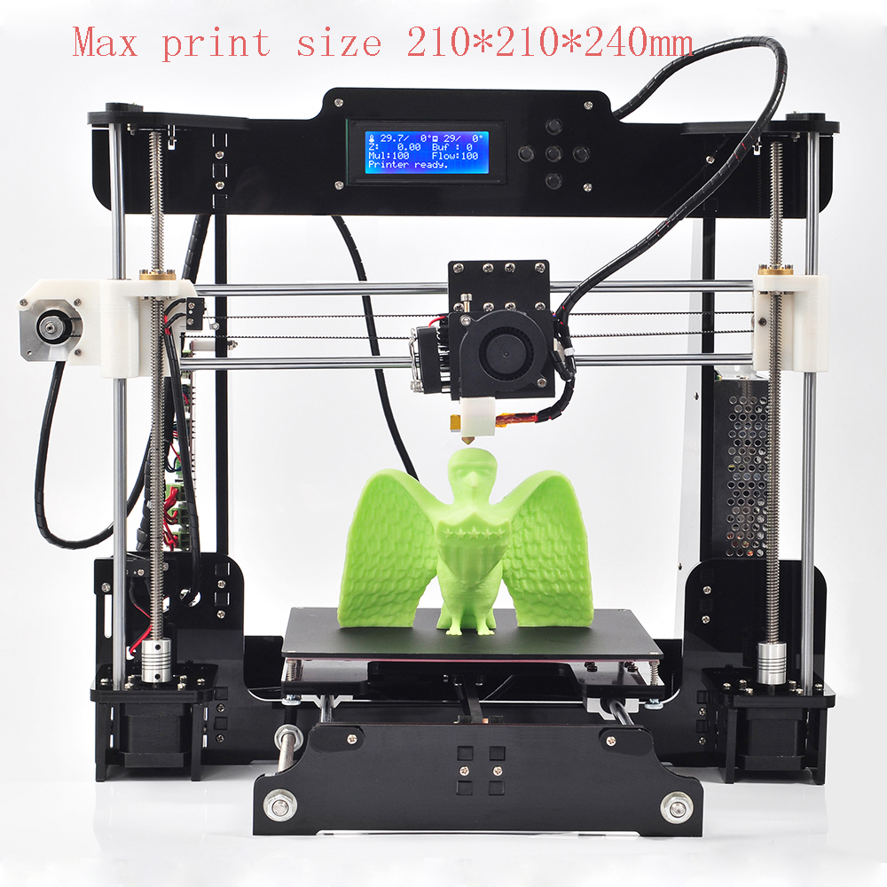 2 color Upgraded Quality High Precision Reprap Prusa i3 DIY 3d Printer kit with 2 Roll