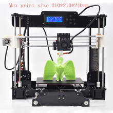 2 color Upgraded Quality High Precision Reprap Prusa i3 DIY 3d Printer kit with 2 Rolls Filament+ LCD +8GB SD card+DHL Shipning