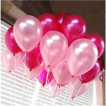 Hot 100pcs/lot 1.2g/pc 10inch Pink Red Helium Ballon Latex Pearl Balloon Birthday Wedding Party Decoration Globos Ball