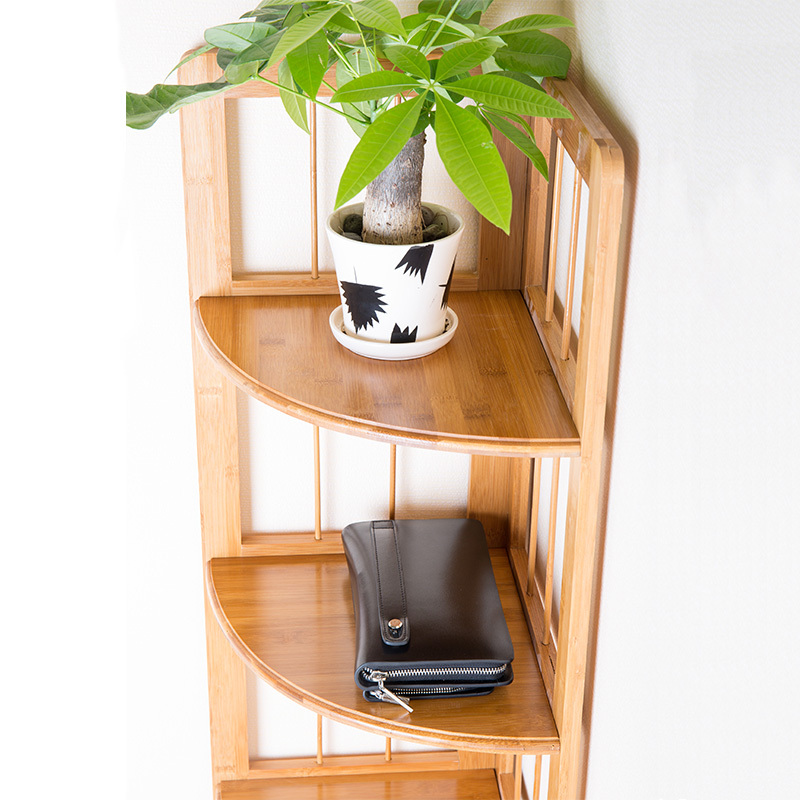 Bamboo corner shelf corner shelf separators decorative ...