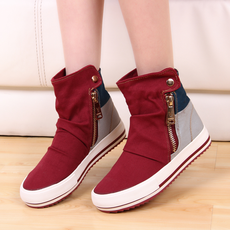 high top sneakers with side zipper
