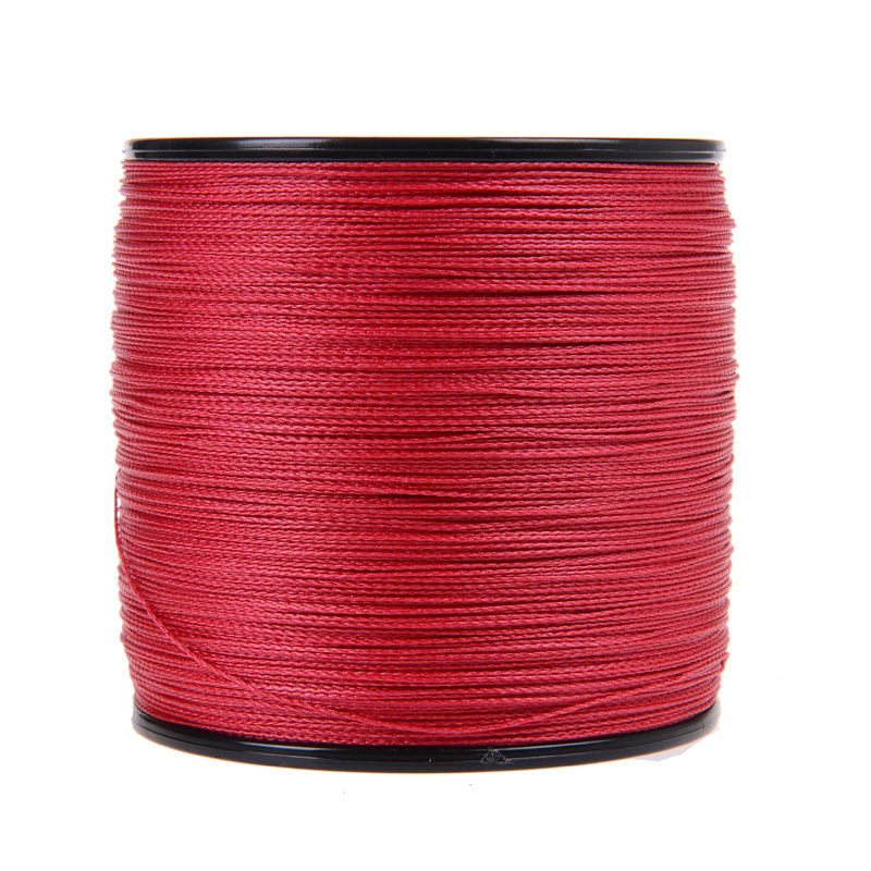 New Japan Multifilament 100% PE supper strong Braided Fishing Line 1000M 4strands red color 6LB -80LB