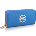 Women Double Zipper PU Leather Wallet With Wristlet Ladies Brand Embossing Letter Pouch Purse Clutch Porte