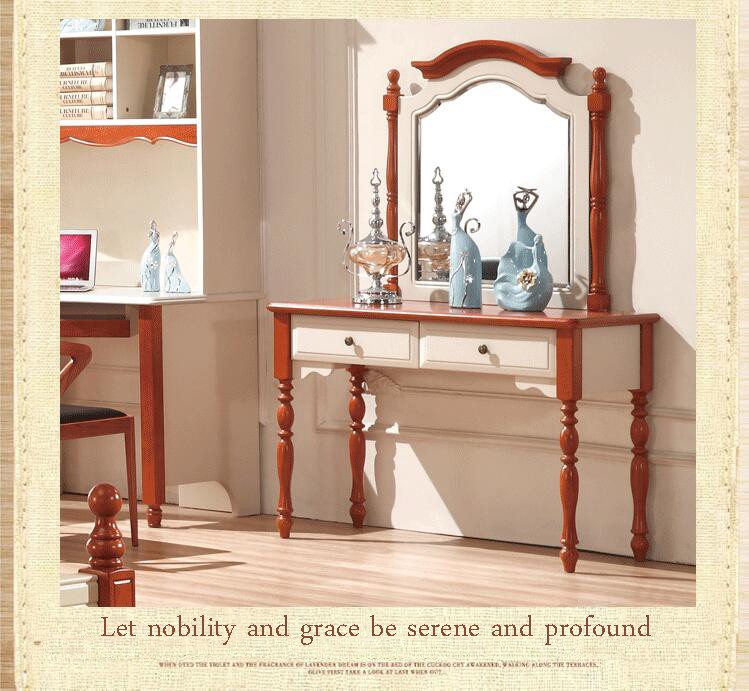 Mediterranean Village Dresser Simple Dressing Table Solid Wood