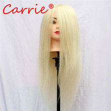 100% Real Hair Mannequin Head Hairdresser Training Head Mannequin Head For Hairdresser Hairdressing Dolls Head