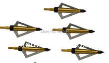 free shiping 36pcs 3 fixed blades arrowhead 100grain screw on off archery fiberglass arrows for compound