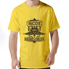 Screw Neck Man’s Top Designer Rico’s Roughnecks t shirt 2015 Exercise men t-shirt at Factory Price