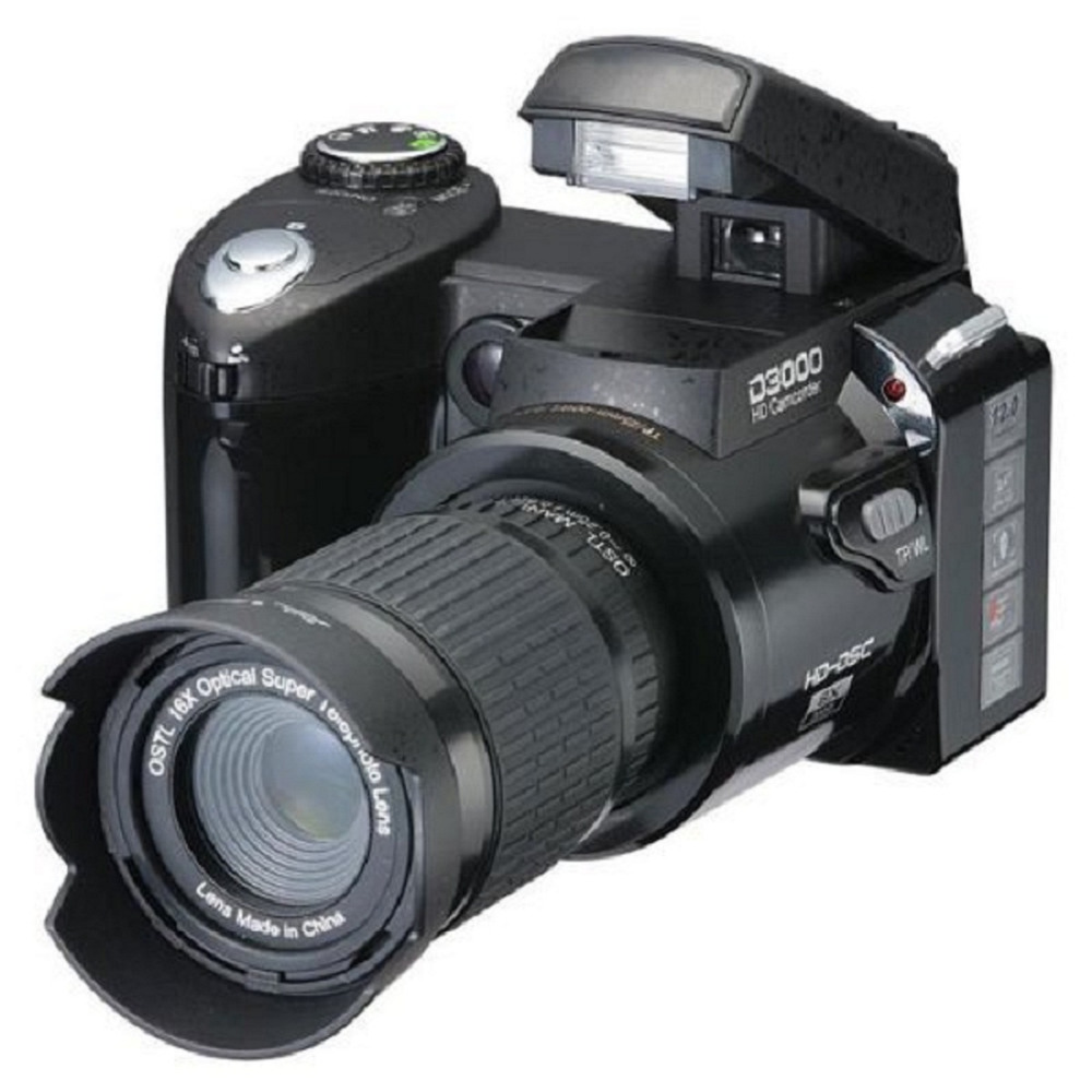 DHL Free Digital Camera D3000 16 times optical zoom Professional
