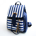 Korean fashion stripes ladies backpack High quality PU leather tassel casual backpacks school students School bags